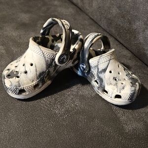 CROCS Kids Black and White Clogs